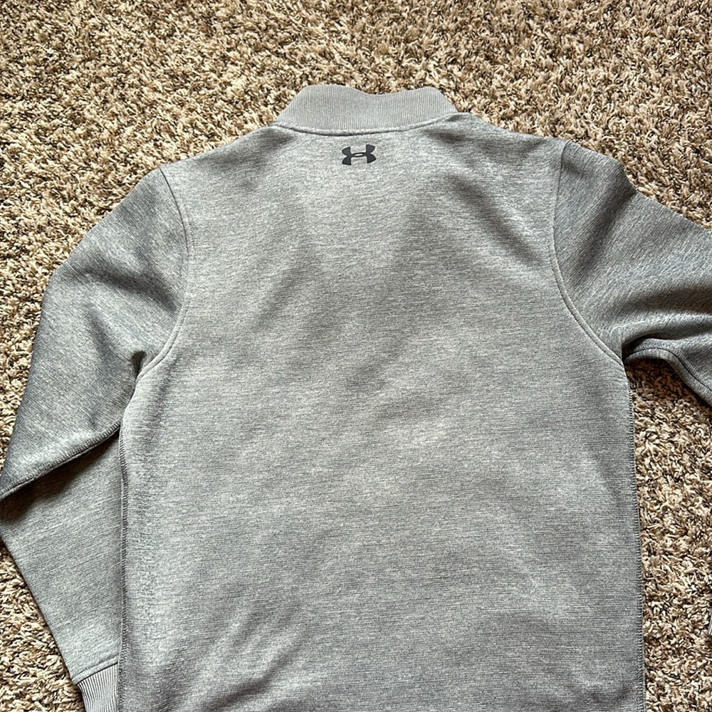 Unisex Under Armour Storm Heather grey quarter zip - S - Picture 7 of 8